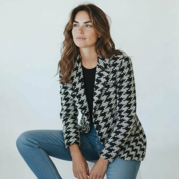 Talbots Jackets & Blazers - Italian Woven Wool Blend Black & Ivory Jacket HP BEST IN JACKETS & COATS